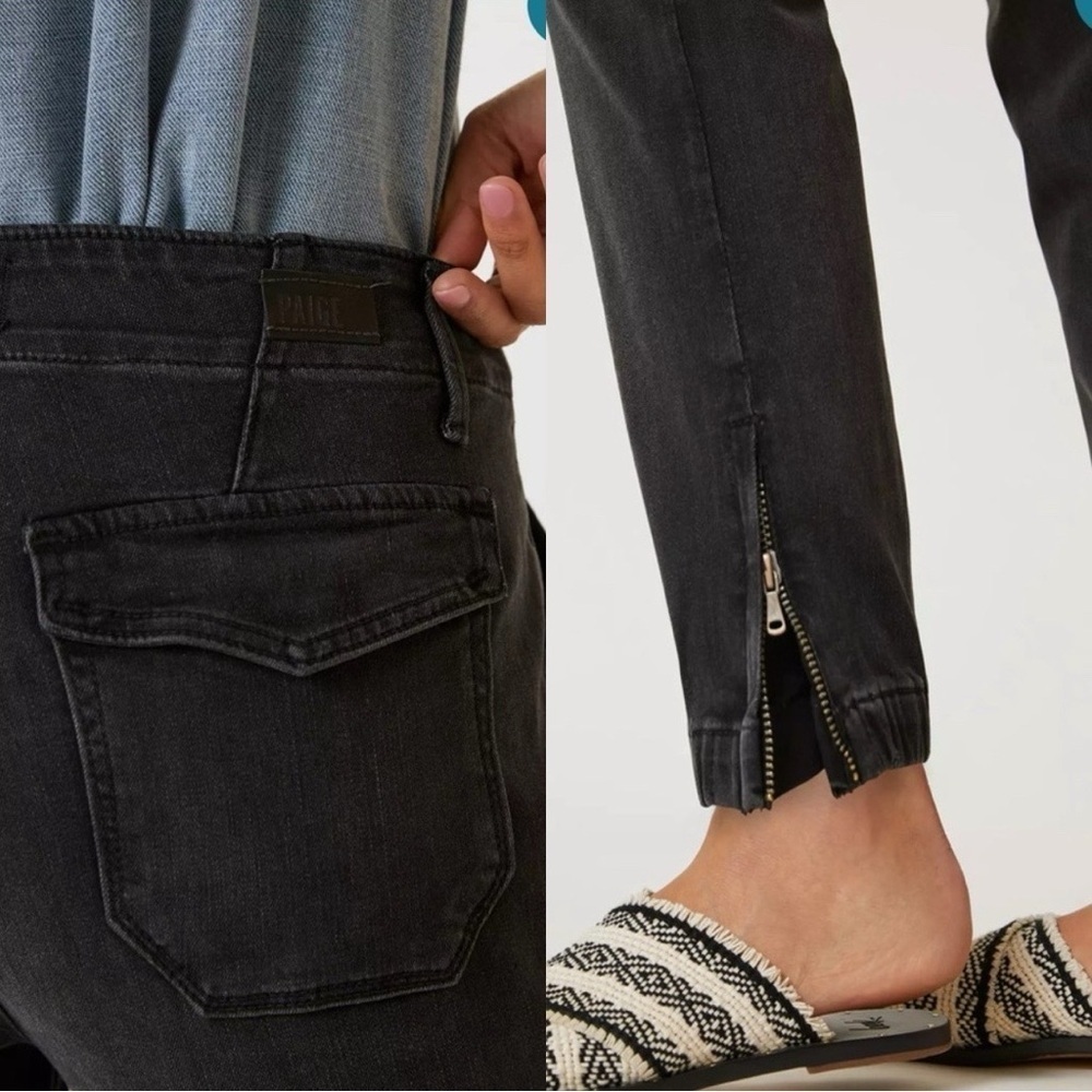 PAIGE Maisley Denim Black Joggers Sz 31 - Picture 3 of 10